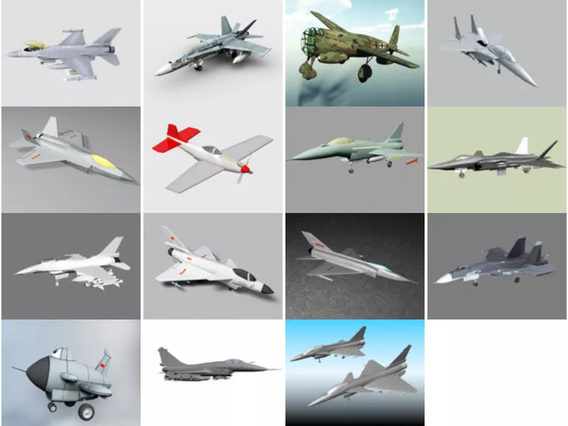 Top 15 Free 3D Fighter Aircraft Models Latest 2022