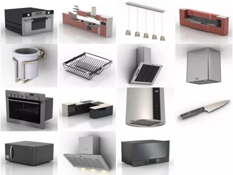 Top 15 Free 3D Kitchen Furniture Models Newest 2022