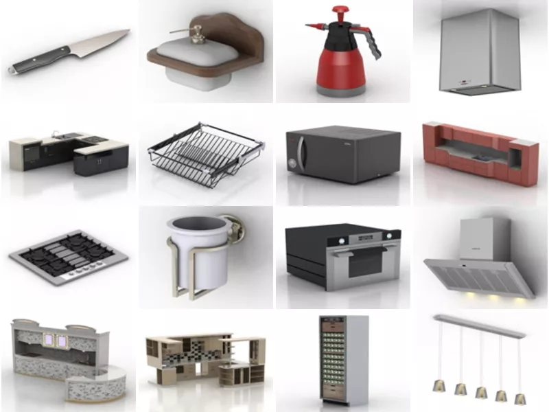 Top 16 Free 3D Kitchen Furniture Models Resources Latest 2022