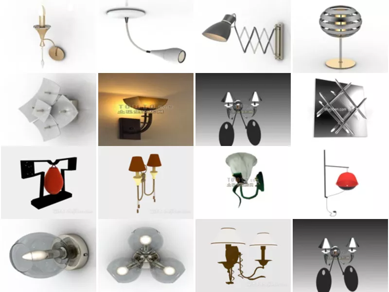 Top 16 Free 3D Wall Lamp Models Latest 2022