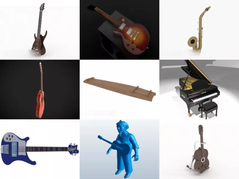 Top 9 Free 3D Musical Instrument Models for Design Most Recent 2022