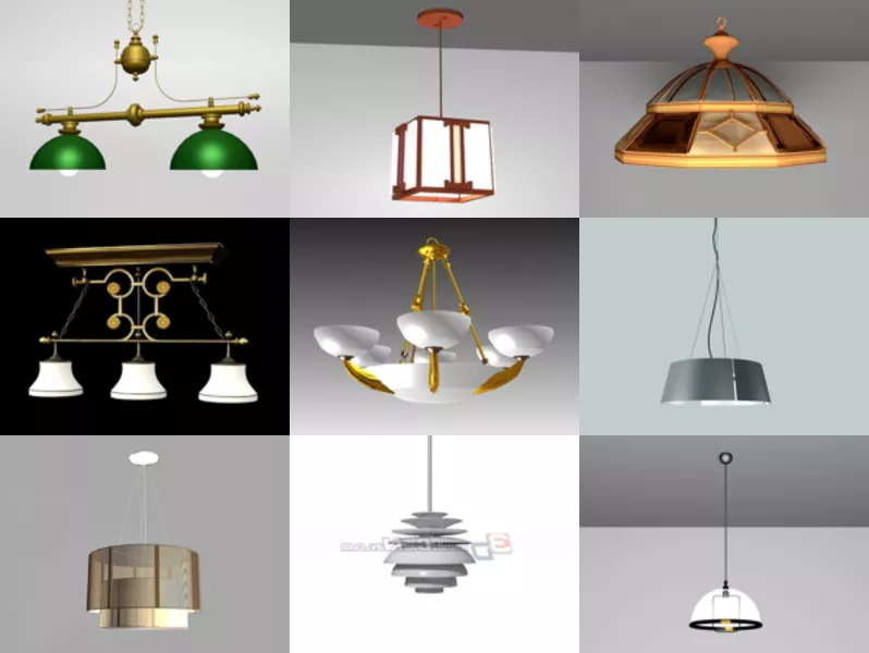Top 9 Free 3D Pendant Light Models Latest 2022