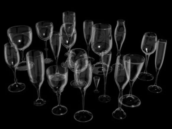 Wine Glass Stack Set 3d model Wine Glass Stack Set 3d model