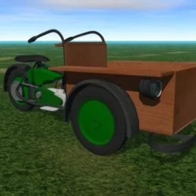 Vintage Motorcycle Blotto 1929 3d model