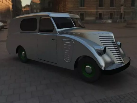 Cybertruck Car With Label Cover 3d model