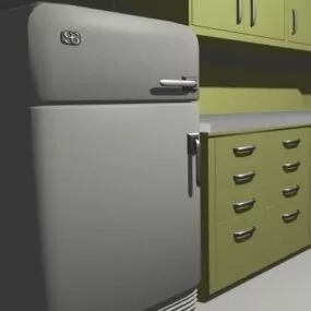 Vintage Refrigerator 3d model