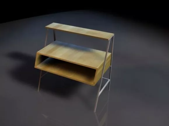 Wall Bedside Table Antique Style 3d model