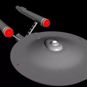 1960s Futuristic Spaceship Concept 3d model