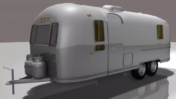 Airstream Train Transport 3d model Airstream Train Transport 3d model