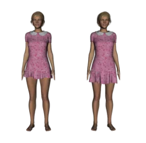 Two Girl Character With Princess Dress 3d model