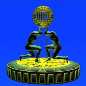 Human Sculpture Candle Stand 3d model