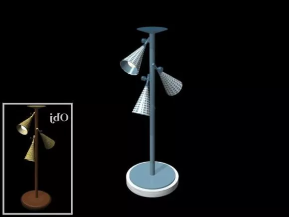 Table Lamp Three Shades 3d model Table Lamp Three Shades 3d model