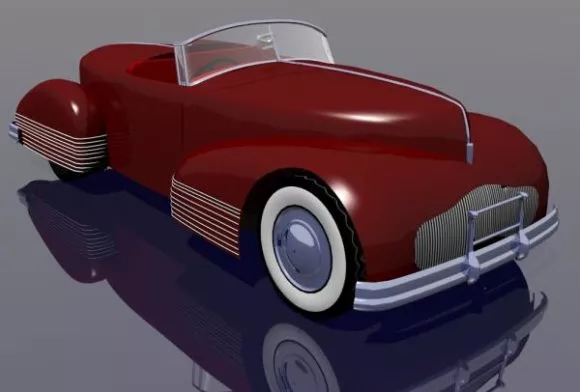 Sedan Car 90s Style 3d model