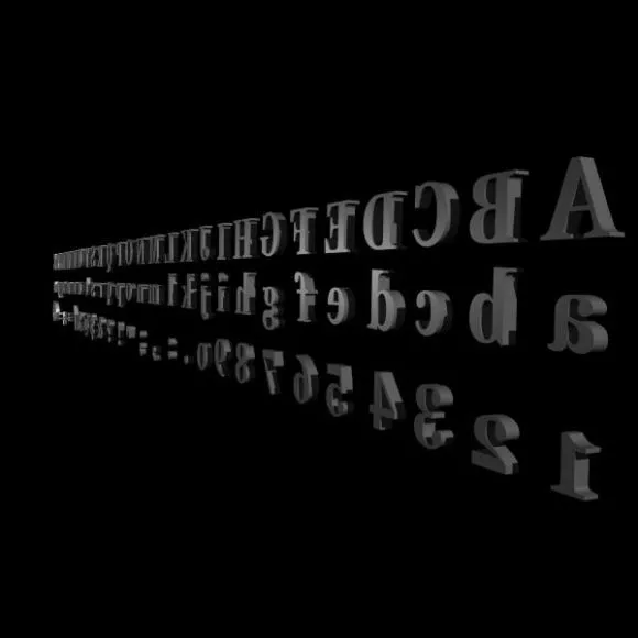 Neon Signage Text Decoration 3d model