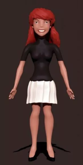 Women Warrior Characters Fighting With Lightsaber 3d model