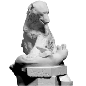 Ancient Statue European Lion 3d model