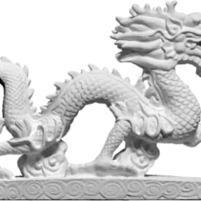 Ancient Qing Dragon Statue 3d model