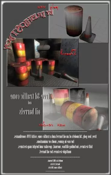 Fabric Barrel Stack 3d model
