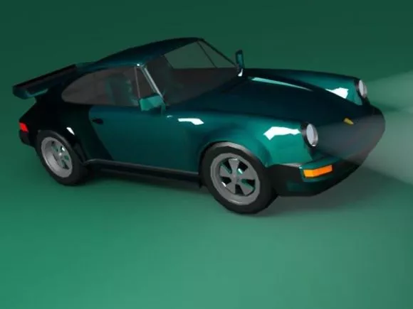 Lowpoly Vehicle With Man Character 3d model