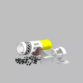 Shotgun Cartridge Bullet Parts 3d model