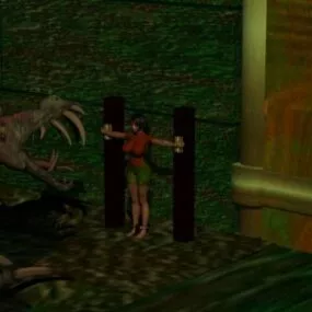 Girl Character Jailed In Gaming Design 3d model