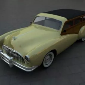 Vintage Convertible Car Buick 3d model