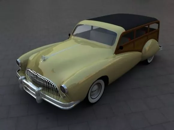 Futuristic Car Industrial Steel Cover 3d model