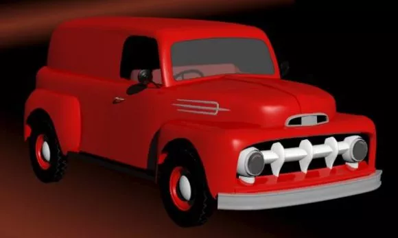 Panel Truck Vehicle 3d model Panel Truck Vehicle 3d model