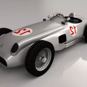 Racing Car Mercedes Benz W196 3d model
