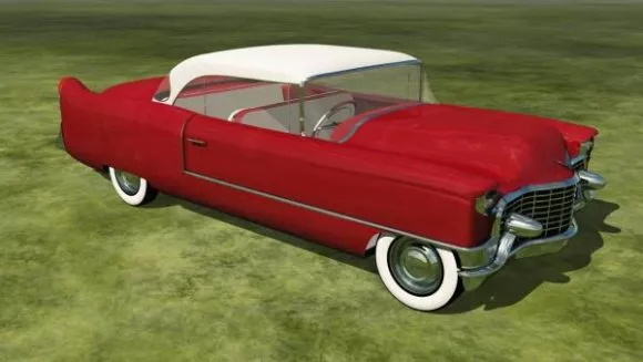Futuristic Car With Big Wheels 3d model