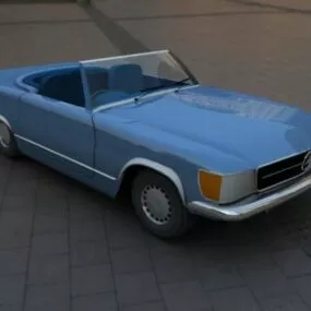 Vintage Convertible Car 560sl 3d model