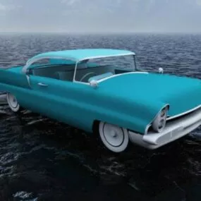 Vintage Car Lincoln 57 3d model