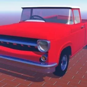 Old Style Pickup Car 3d model