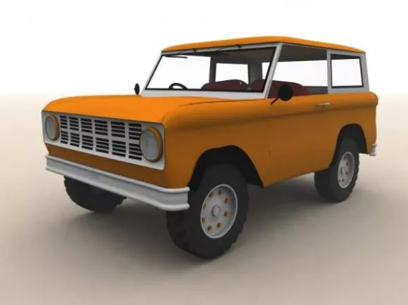 Vintage Car Bronco 3d model Vintage Car Bronco 3d model