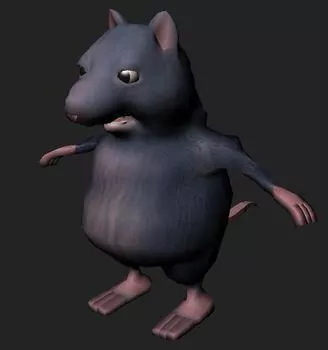 Animated Big Rat 3d model Animated Big Rat 3d model