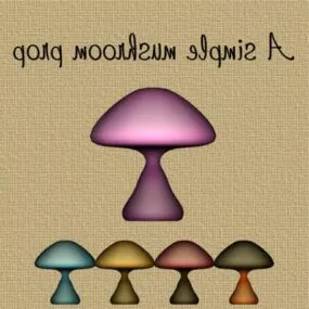 Simple Mushroom Toy 3d model