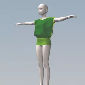 Mannequin Sleeve Tshirt Fashion 3d model
