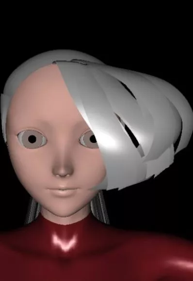 Anime Japanese Warrior Girl, Mask Girl 3d model