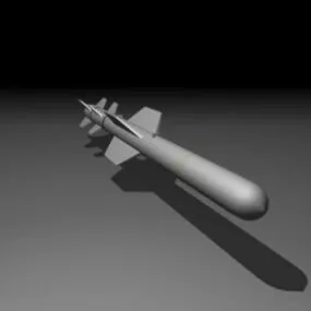 Agm84 Harpoon Rocket Weapon 3d model