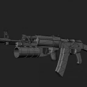 Soviet Assault Rifle Ak74 3d model