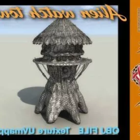 Scifi Watch Tower Building 3d model