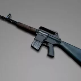 Ar10 Machine Gun Weapon 3d model