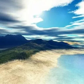 Beach Landscape 3d model