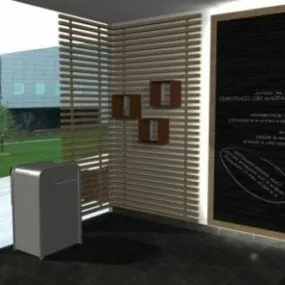 Interior Bar With Furniture 3d model