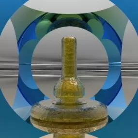 Decorative With Glass Vase 3d model