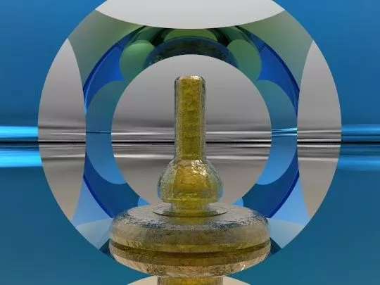 Decorative With Glass Vase 3d model Decorative With Glass Vase 3d model