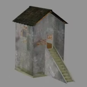 Abandoned Wood Farmhouse 3d model