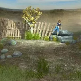 Abandoned Garden Landscape 3d model