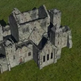 Abandoned Stone Castle 3d model