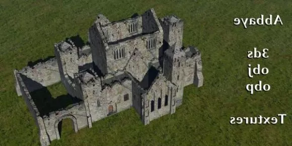 Castle With Village Isometric Architecture 3d model